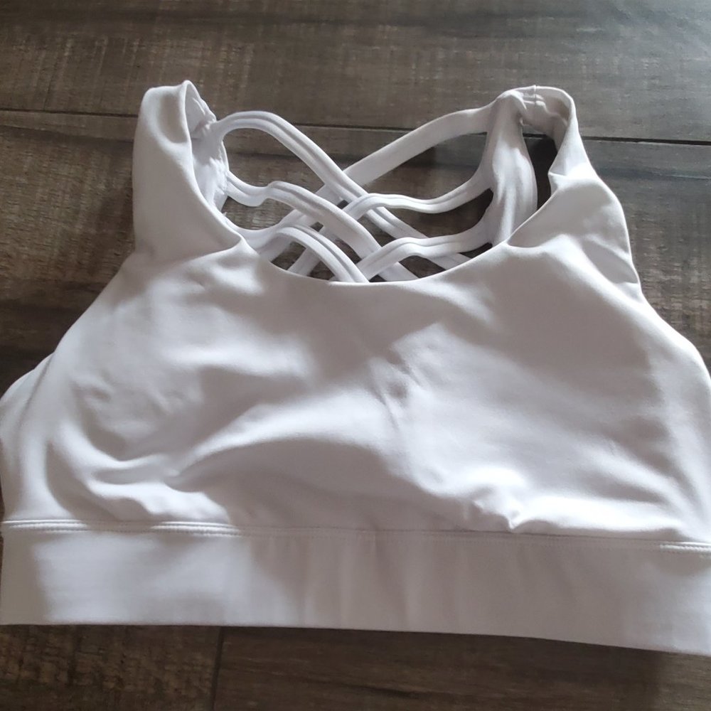 Crossback Sports Bra White M